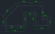 Configurazione C14 con cinque moduli 3 per 6, rendering e piante