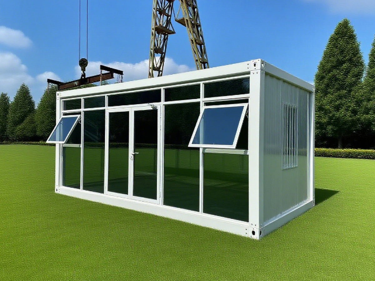 Sistema modulare flat-pack smontabile — ufficio temporaneo